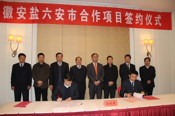 公司與六安市政府簽署集中示范園區(qū)項(xiàng)目合作協(xié)議